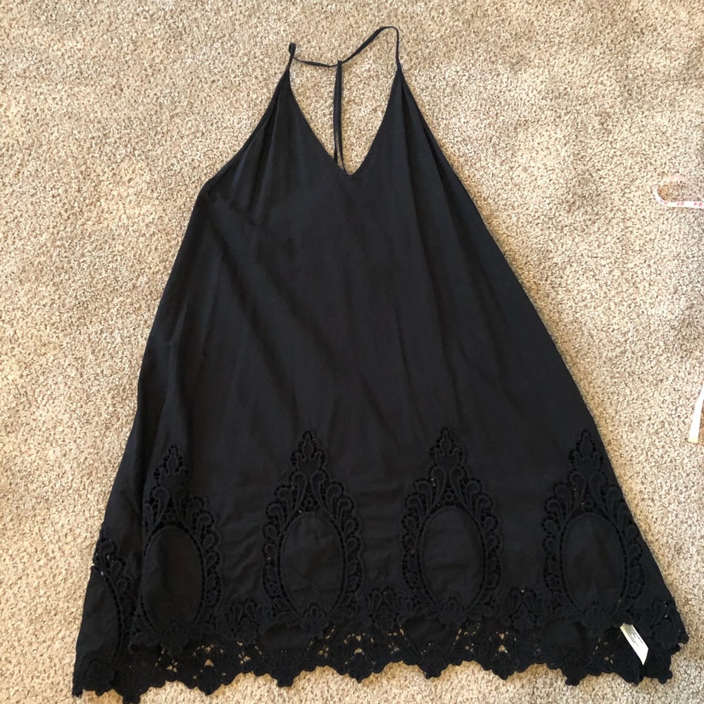 Free People trapeze swing dress, black, size XS